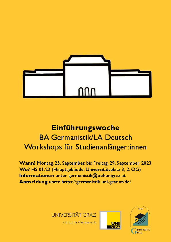 Germanistik Broschüre Uni Wuppertal Einführungswoche Germanistik/LA Deutsch - Institut für Germanistik